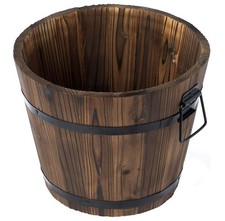 Wooden Planter Barrel Handmade