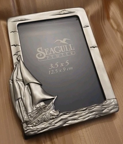 Seagull pewter photo frame - photo,