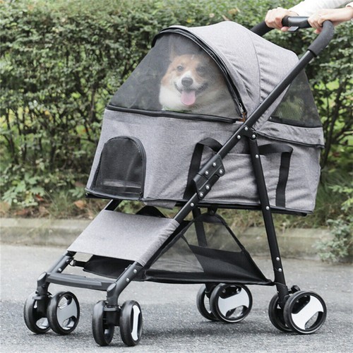 Large foldable dog stroller - foldable,