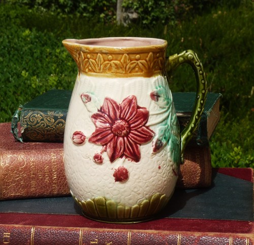 Antique majolica jug joseph - antique,