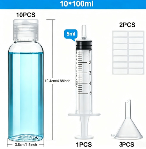 10pcs 100ml empty plastic - empty,