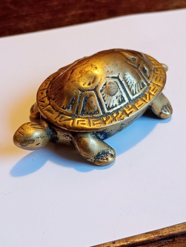Vintage solid brass tortoise - vintage,