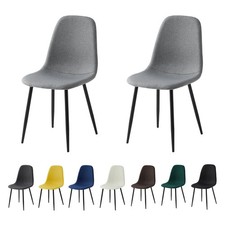 Set of 2 Linen Fabric Dining