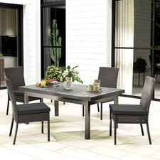 4 PCs Rattan Garden Chairs