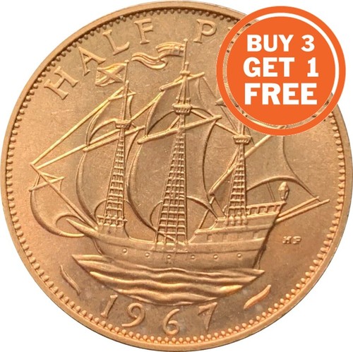 Half penny elizabeth coin - penny,