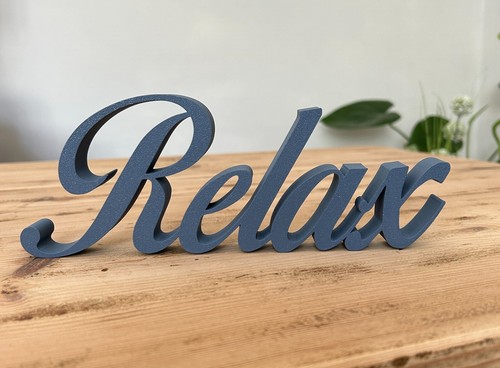 Relax sign word - word, decor