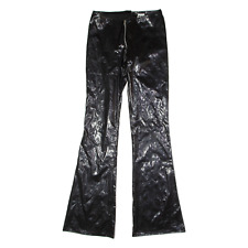 Vintage BLACKLEVEL Womens Trousers Black Slim Flared 90s W30 L34