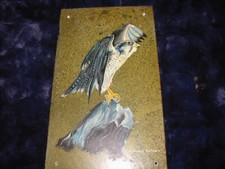 Vintage Painting Picture Original Artwork on Marble Slab Dennis Bilton