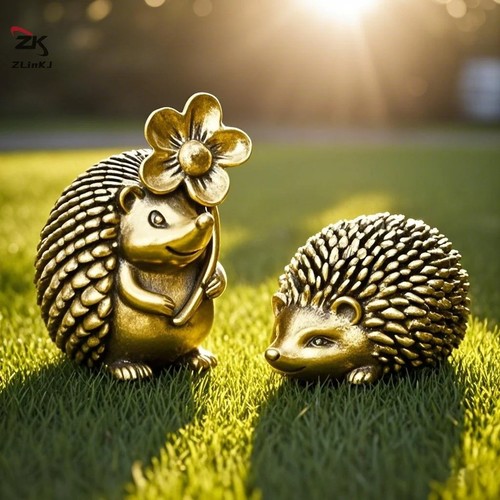 Vintage copper hedgehog - copper,