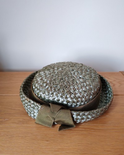Vintage 1950s 60s green raffia - 1950s/60s,