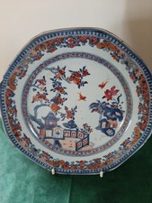 18th Century Chinese  Octagonal Handpainted Imari Pattern Export  Plate