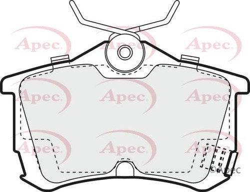 Apec rear brake pad set - rear,