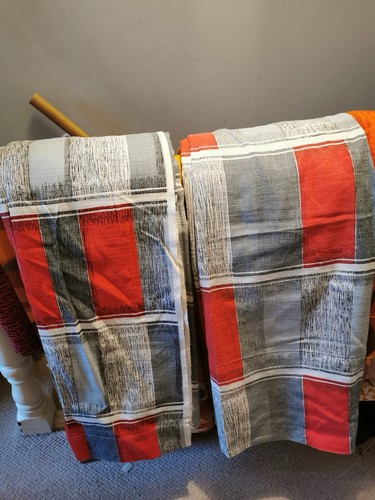 Vintage curtains 1950s grey - vintage,