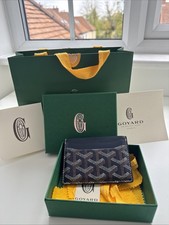 Goyard Card Holder Navy Leather