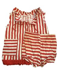 VTG Red White Stripe Baby Doll