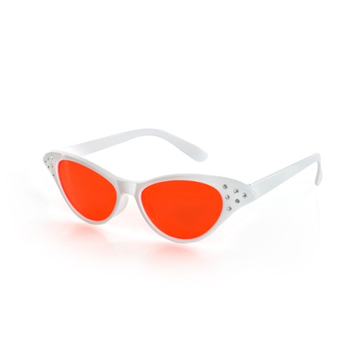 Glasses white with orange - glasses,