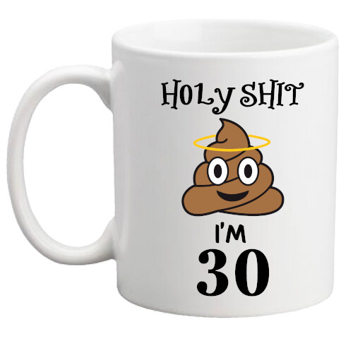 Funny 30th birthday - poo, emoji