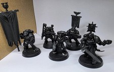 Space Marine Company Command 8 Figures All Built And Partially Primed