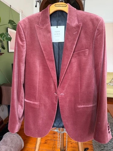Pink velvet single breasted - velvet,