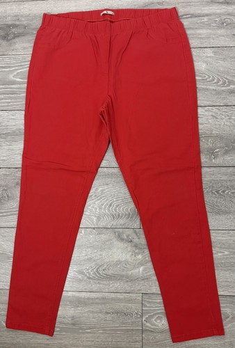 Ladies red jeggings size 18 - jeggings,