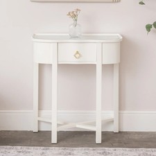 One Drawer Half Moon Console