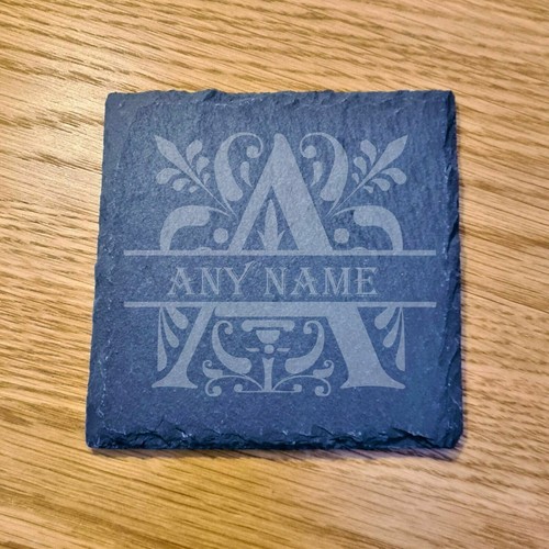 Personalised slate coaster - personalised,
