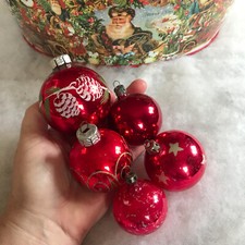 5 MERCURY GLASS VINTAGE OLD