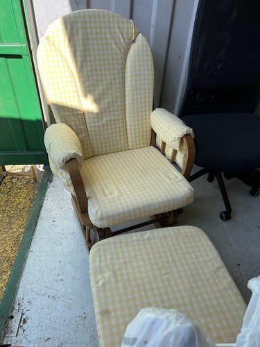 Nursing chair and stool - and,