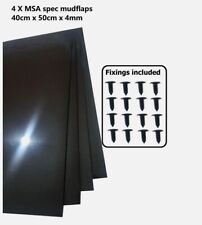 Rally Mudflaps Black Motorsport 50cm x 40cm 4mm MSA spec x4 With Fittings