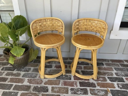 Vintage rattan swivel - rattan,