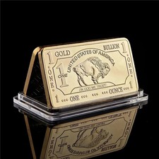 Gold buffalo bullion bar - gold,