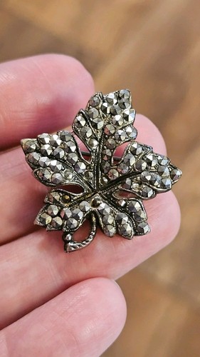 Vintage silver tone marcasite - tone,