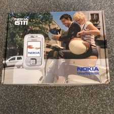 Genuine Original Nokia 6111 Box and Insert, Mains Charger, Headset, MMC & Manual