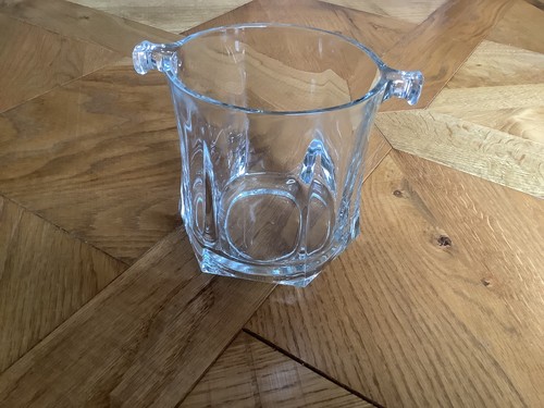 Vintage heavy clear glass ice - glass,