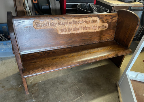Antique 5ft hand - carved, church