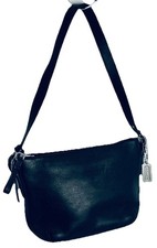 Y2K MINI COACH CONVERTIBLE SHOULDER WRISTLET BAG SOFT BLACK LEATHER SILVER ZIP