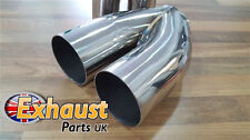 Motorbike Bike Exhaust Y Joiner Custom 2 into 1 38mm 1.5" Collector Link Pipe 
