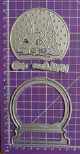 Snowglobe with Cottage Scene Metal Cutting Dies Christmas Craft Card Making