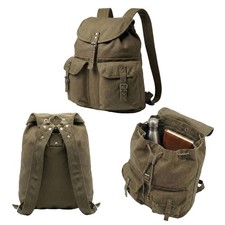 Canvas Backpack Vintage Army