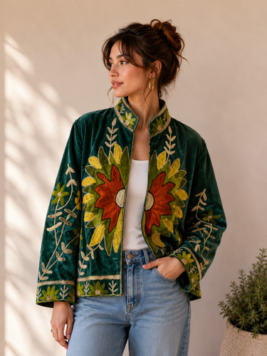 New handmade green - new, velvet