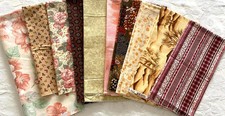 Vintage Cotton Fabric Bundle – Set of 10 Pieces