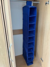 IKEA Hanging Shoe Rack. 10 shelf Shoe Storage for Wardrobe Collapsible. Blue