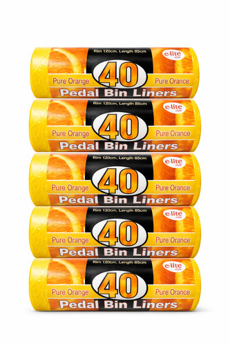 20l pedal bin - 20l, orange