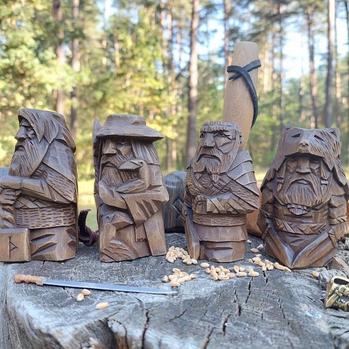 Blaihild viking statue - blaihild,