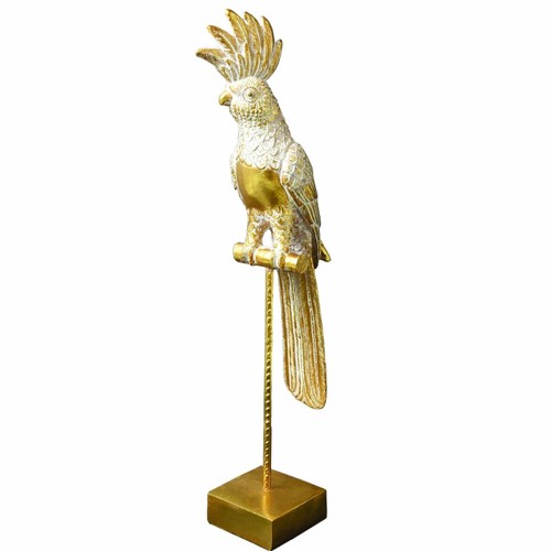 Decorative gold tone - tone, parrot