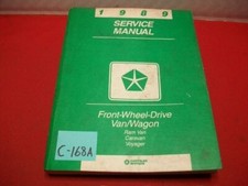 1989 CHRYSLER PLYMOUTH DODGE FWD VAN/WAGON RAM VAN,CARAVAN & MORE SERVICE MANUAL