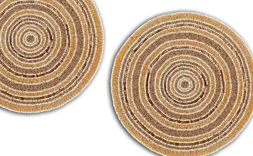 Set golden placemat - of,