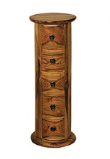 Goa Circular 5 Drawer Chest Solid Sheesham Fully Assembled