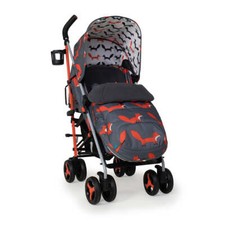 Cosatto Supa 3 Stroller Buggy 0-25kg Free Raincover & Footmuff Charcoal Mr Fox