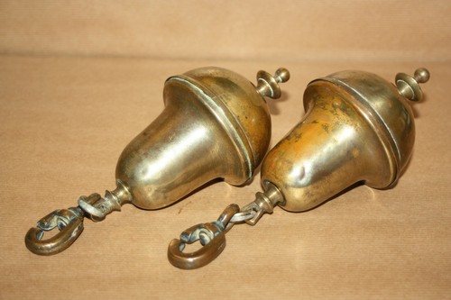 Vintage brass lead pear - 2,